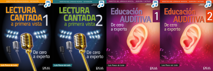 Portadas de los libros Lectura cantada y Educación auditiva 